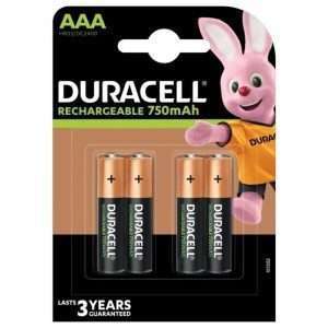 Duracell Rechargable AAA 750mAh (4pk)