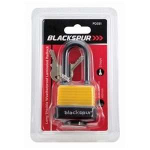 Blackspur Long Shackle W/proof Laminated Steel Padlock (PD351)