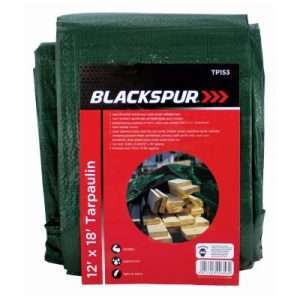 Blackspur 12 Inch x 18 Inch Tarpaulin - Green