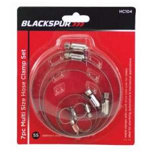Blackspur 7pc Multi Size Hose Clamp Set (BB-HC104)
