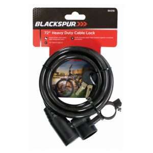 Blackspur 72 Inch/6 Foot (10mm X 1.8m) Heavy Duty Bicycle Lock