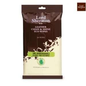 Lord Sheraton Leather Clean & Shine Eco Wipes 24pk