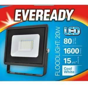 Eveready 20W IP65 LED Floodlight - 2,100 Lumen (Cool White)