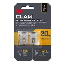 3M Claw Drywall Picture Hanging 20KG X4 (3PH20-4UKN)