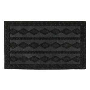 JVL Knit Doormat 40cm X 60cm, Charcoal