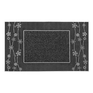 JVL Daisy Scraper Doormat Silver - 45cm X 75cm