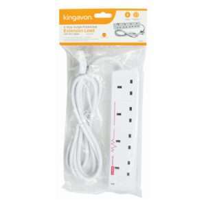 Kingavon 4 Way 2 Metre Surge Protected Extension Lead (PA120)