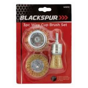 Blackspur 3pc Wire Cup Brush Set (WB151)