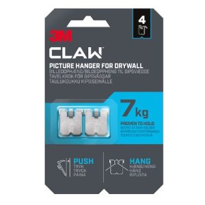 3M Claw Drywall Picture Hanger For Drywall 7KG X 4 (3PH7-4UKN)