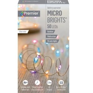 Premier 50 LED Micro Bright Rainbow Battery Lights