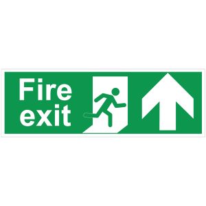 Fire Exit With Up Arrow Sign